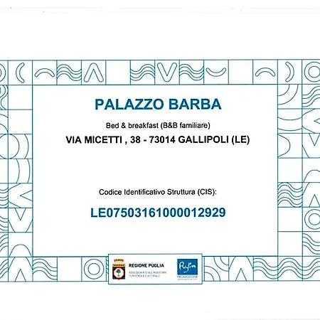 Palazzo Barba B&B 갈리폴리